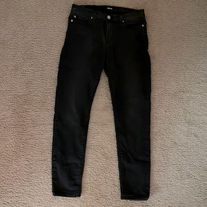 Hudson Super Skinny Ankle cropped faded black jeans size 30/10